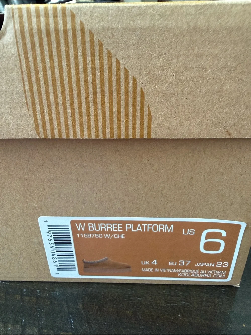Koolaburra Chestnut Suede Platform Mule with Woven Trim New!